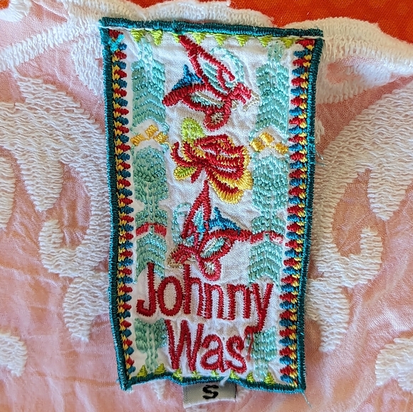 Johnny Was Demoran Eyelet Sheer Blouse - Picture 4 of 4